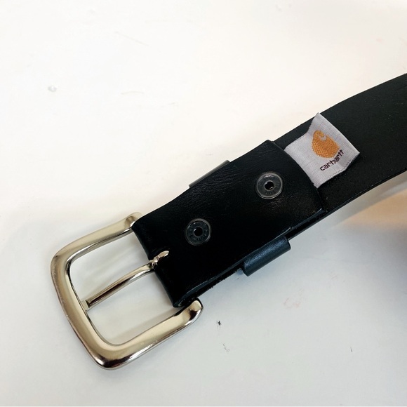 Carhartt Anvil Black Leather Work Belt Size 40 - Picture 5 of 8